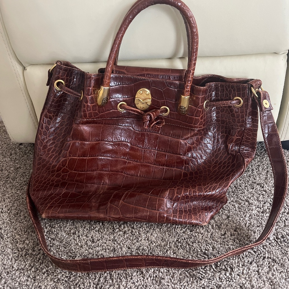 Marino Orlandi Croc Embossed handbag